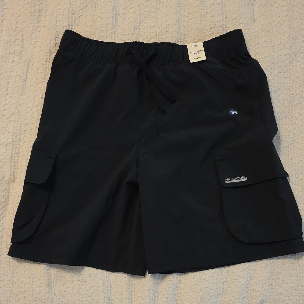 Abercrombie Kids Black Cargo Shorts